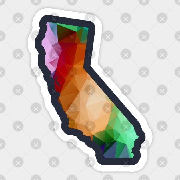 California - Fractal Colors Sticker by robotface